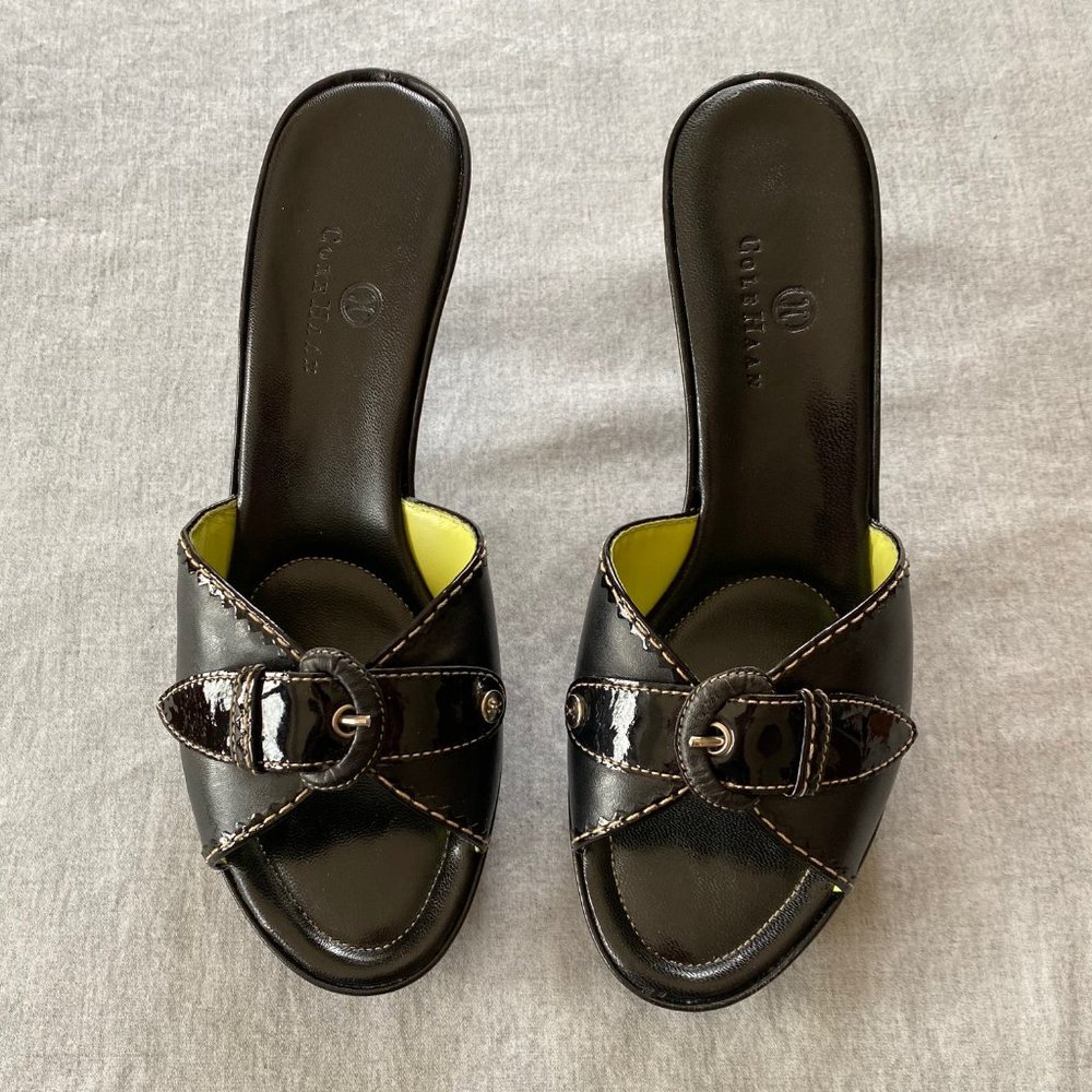 Cole Haan Black Leather Slide Sandals - Size 7.5 - Picture 3 of 6